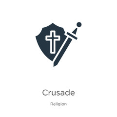 Crusade icon vector. Trendy flat crusade icon from religion collection isolated on white background. Vector illustration can be used for web and mobile graphic design, logo, eps10
