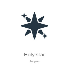 Holy star icon vector. Trendy flat holy star icon from religion collection isolated on white background. Vector illustration can be used for web and mobile graphic design, logo, eps10