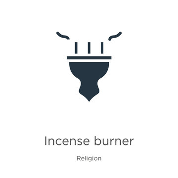 Incense burner icon vector. Trendy flat incense burner icon from religion collection isolated on white background. Vector illustration can be used for web and mobile graphic design, logo, eps10