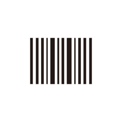 Simple barcode flat icon design vector