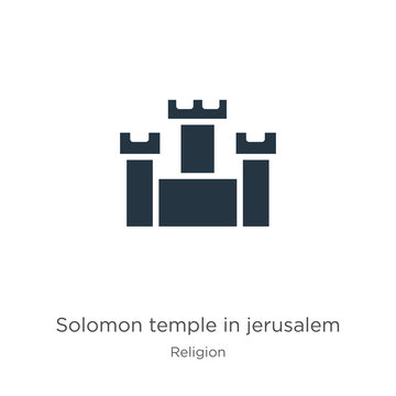 Solomon temple in jerusalem icon vector. Trendy flat solomon temple in jerusalem icon from religion collection isolated on white background. Vector illustration can be used for web and mobile graphic