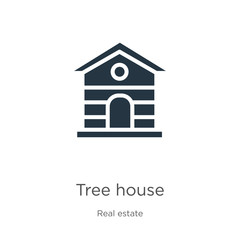 Tree house icon vector. Trendy flat tree house icon from real estate collection isolated on white background. Vector illustration can be used for web and mobile graphic design, logo, eps10