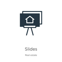 Slides icon vector. Trendy flat slides icon from real estate collection isolated on white background. Vector illustration can be used for web and mobile graphic design, logo, eps10