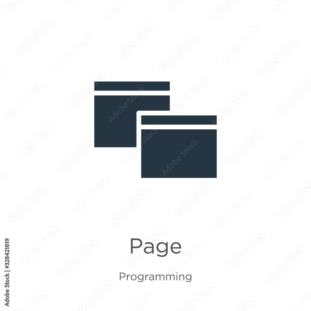 Poster page icon vector. trendy flat page icon from programming collection isolated on white background. ve