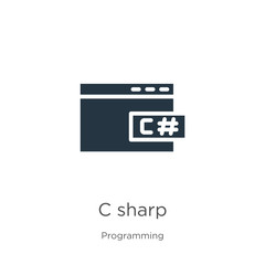 C sharp icon vector. Trendy flat c sharp icon from programming collection isolated on white background. Vector illustration can be used for web and mobile graphic design, logo, eps10