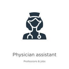 Physician assistant icon vector. Trendy flat physician assistant icon from professions collection isolated on white background. Vector illustration can be used for web and mobile graphic design, logo,