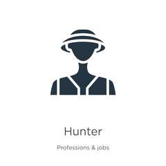 Hunter icon vector. Trendy flat hunter icon from professions collection isolated on white background. Vector illustration can be used for web and mobile graphic design, logo, eps10