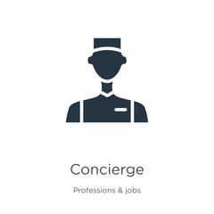 Concierge icon vector. Trendy flat concierge icon from professions collection isolated on white background. Vector illustration can be used for web and mobile graphic design, logo, eps10