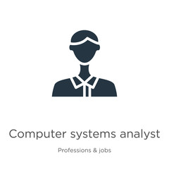 Computer systems analyst icon vector. Trendy flat computer systems analyst icon from professions collection isolated on white background. Vector illustration can be used for web and mobile graphic