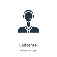 Callcenter icon vector. Trendy flat callcenter icon from professions collection isolated on white background. Vector illustration can be used for web and mobile graphic design, logo, eps10