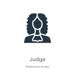 Judge icon vector. Trendy flat judge icon from professions & jobs collection isolated on white background. Vector illustration can be used for web and mobile graphic design, logo, eps10