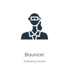 Bouncer icon vector. Trendy flat bouncer icon from professions & jobs collection isolated on white background. Vector illustration can be used for web and mobile graphic design, logo, eps10