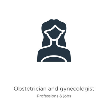 Obstetrician and gynecologist icon vector. Trendy flat obstetrician and gynecologist icon from professions collection isolated on white background. Vector illustration can be used for web and mobile