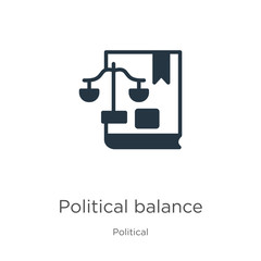 Political balance icon vector. Trendy flat political balance icon from political collection isolated on white background. Vector illustration can be used for web and mobile graphic design, logo, eps10