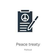 Peace treaty icon vector. Trendy flat peace treaty icon from political collection isolated on white background. Vector illustration can be used for web and mobile graphic design, logo, eps10