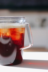 Glass of ice americano 
