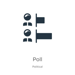Poll icon vector. Trendy flat poll icon from political collection isolated on white background. Vector illustration can be used for web and mobile graphic design, logo, eps10