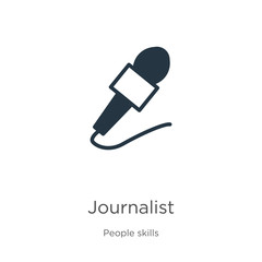 Journalist icon vector. Trendy flat journalist icon from people skills collection isolated on white background. Vector illustration can be used for web and mobile graphic design, logo, eps10