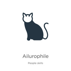 Ailurophile icon vector. Trendy flat ailurophile icon from people skills collection isolated on white background. Vector illustration can be used for web and mobile graphic design, logo, eps10