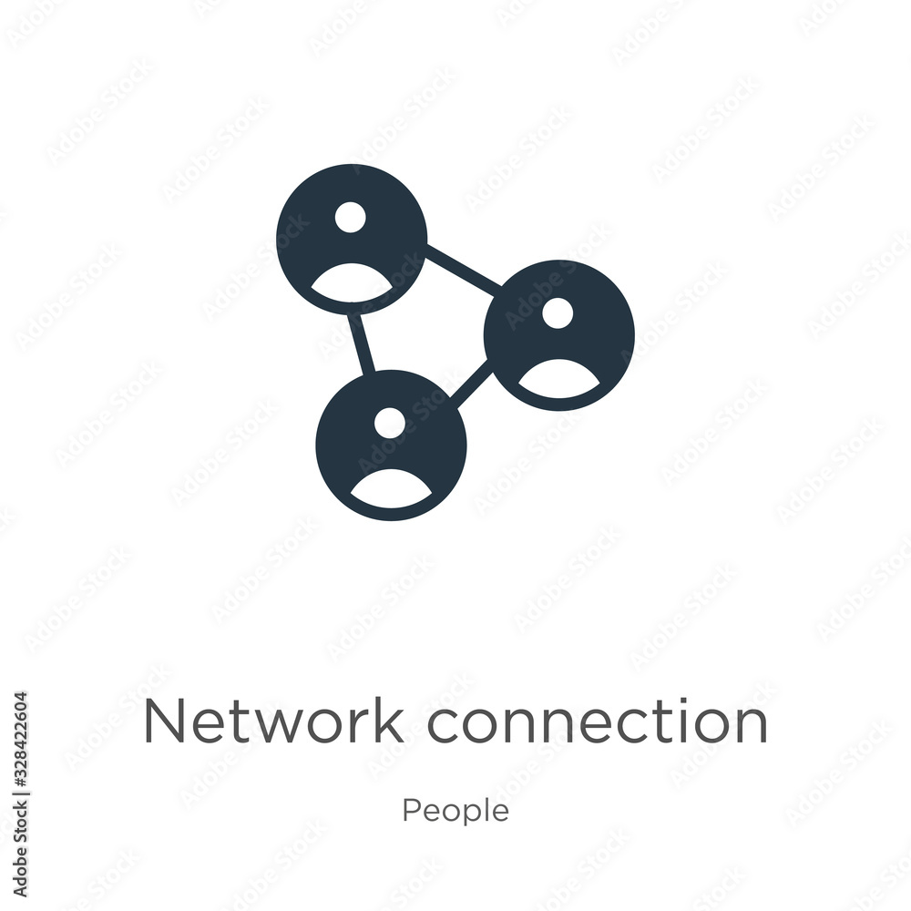 Poster network connection icon vector. trendy flat network connection icon from people collection isolated 