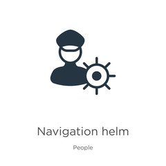 Navigation helm icon vector. Trendy flat navigation helm icon from people collection isolated on white background. Vector illustration can be used for web and mobile graphic design, logo, eps10
