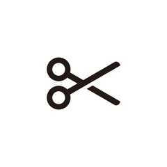 Simple scissors flat icon design vector