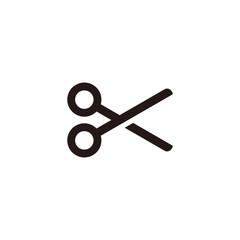 Simple scissors flat icon design vector