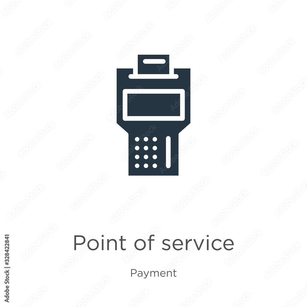 Poster point of service icon vector. trendy flat point of service icon from payment collection isolated on 