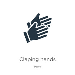 Claping hands icon vector. Trendy flat claping hands icon from party collection isolated on white background. Vector illustration can be used for web and mobile graphic design, logo, eps10