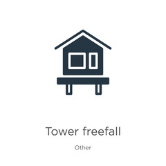 Tower freefall icon vector. Trendy flat tower freefall icon from other collection isolated on white background. Vector illustration can be used for web and mobile graphic design, logo, eps10