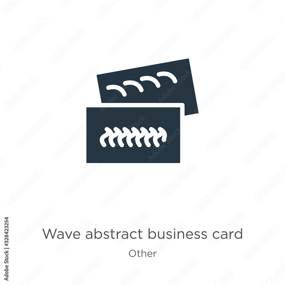 Poster wave abstract business card icon vector. trendy flat wave abstract business card icon from other col