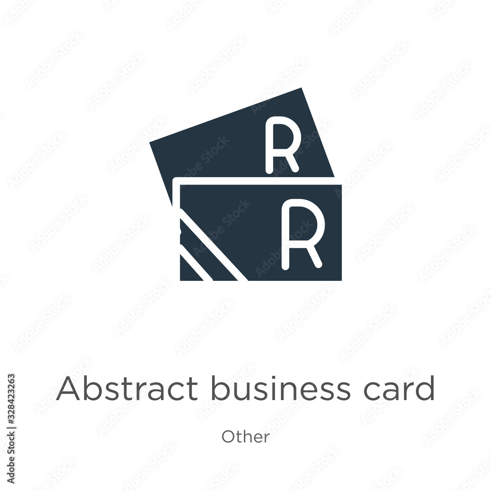 Poster red abstract business card icon vector. trendy flat red abstract business card icon from other colle
