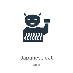 Fototapeta premium Japanese cat icon vector. Trendy flat japanese cat icon from other collection isolated on white background. Vector illustration can be used for web and mobile graphic design, logo, eps10