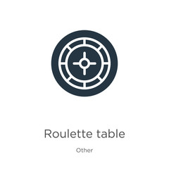 Roulette table icon vector. Trendy flat roulette table icon from other collection isolated on white background. Vector illustration can be used for web and mobile graphic design, logo, eps10