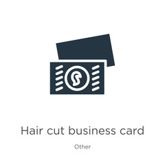 Hair cut business card icon vector. Trendy flat hair cut business card icon from other collection isolated on white background. Vector illustration can be used for web and mobile graphic design, logo,