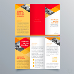 Brochure design, brochure template, creative tri-fold, trend brochure