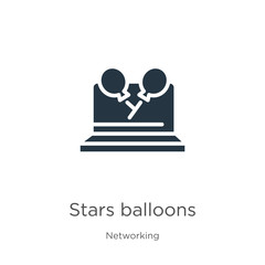Stars balloons icon vector. Trendy flat stars balloons icon from networking collection isolated on white background. Vector illustration can be used for web and mobile graphic design, logo, eps10