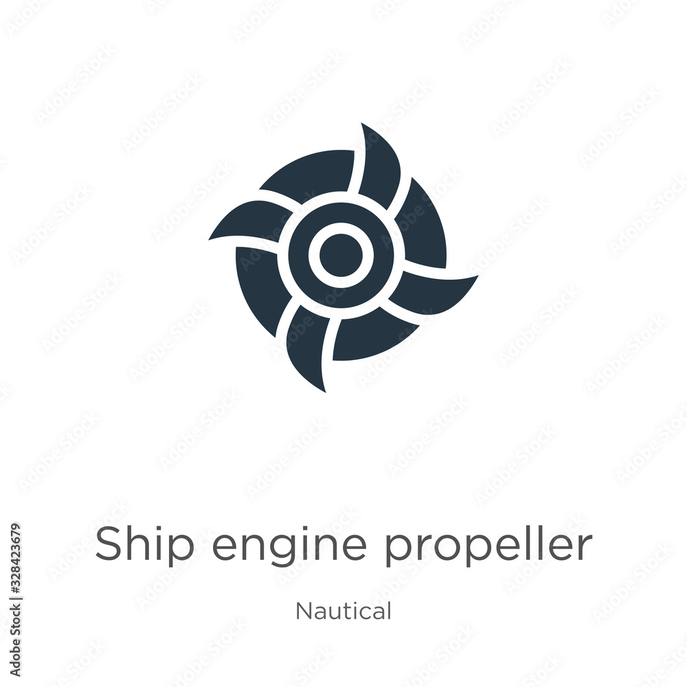 Poster ship engine propeller icon vector. trendy flat ship engine propeller icon from nautical collection i