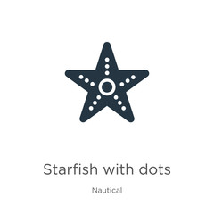 Obraz premium Starfish with dots icon vector. Trendy flat starfish with dots icon from nautical collection isolated on white background. Vector illustration can be used for web and mobile graphic design, logo,