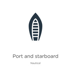 Port and starboard icon vector. Trendy flat port and starboard icon from nautical collection isolated on white background. Vector illustration can be used for web and mobile graphic design, logo,