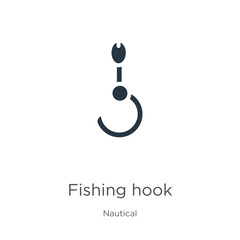 Obraz premium Fishing hook icon vector. Trendy flat fishing hook icon from nautical collection isolated on white background. Vector illustration can be used for web and mobile graphic design, logo, eps10
