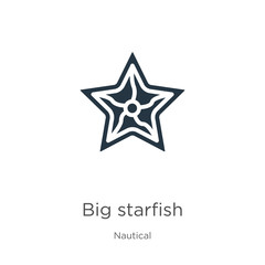 Obraz premium Big starfish icon vector. Trendy flat big starfish icon from nautical collection isolated on white background. Vector illustration can be used for web and mobile graphic design, logo, eps10