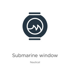 Submarine window icon vector. Trendy flat submarine window icon from nautical collection isolated on white background. Vector illustration can be used for web and mobile graphic design, logo, eps10