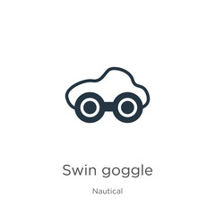 Swin goggle icon vector. Trendy flat swin goggle icon from nautical collection isolated on white background. Vector illustration can be used for web and mobile graphic design, logo, eps10