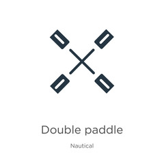 Double paddle icon vector. Trendy flat double paddle icon from nautical collection isolated on white background. Vector illustration can be used for web and mobile graphic design, logo, eps10