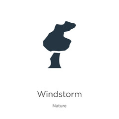 Windstorm icon vector. Trendy flat windstorm icon from nature collection isolated on white background. Vector illustration can be used for web and mobile graphic design, logo, eps10