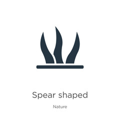 Spear shaped icon vector. Trendy flat spear shaped icon from nature collection isolated on white background. Vector illustration can be used for web and mobile graphic design, logo, eps10