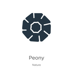 Fototapeta premium Peony icon vector. Trendy flat peony icon from nature collection isolated on white background. Vector illustration can be used for web and mobile graphic design, logo, eps10