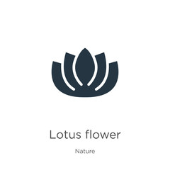 Lotus flower icon vector. Trendy flat lotus flower icon from nature collection isolated on white background. Vector illustration can be used for web and mobile graphic design, logo, eps10