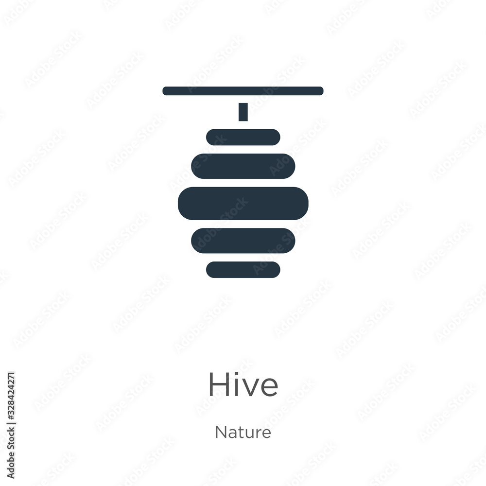 Poster hive icon vector. trendy flat hive icon from nature collection isolated on white background. vector 